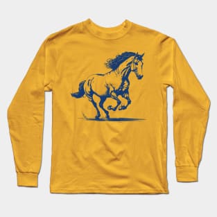 horse trotting Long Sleeve T-Shirt